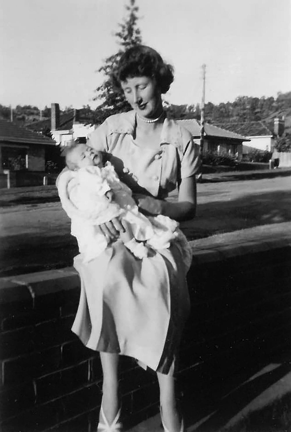Pam-after-Karen's-christening-1957
